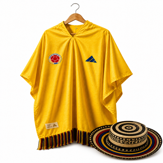 Poncho y sombrero Colombia